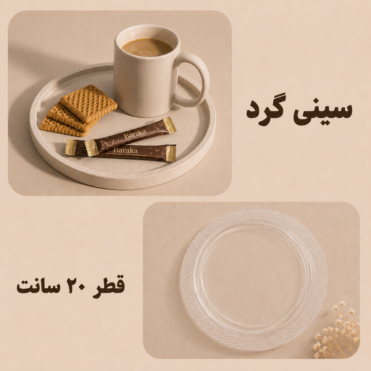 قالب طلقی سینی گرد
